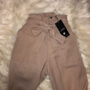 Women’s Tan Bow Belt Pants